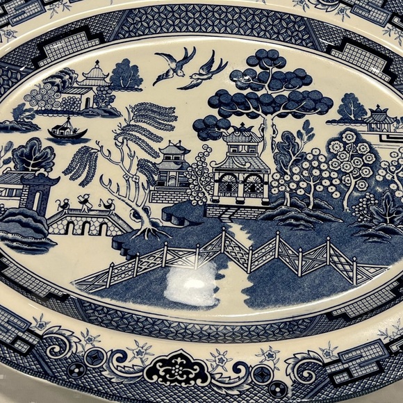 Blue Willow Antique Platter - Picture 3 of 6